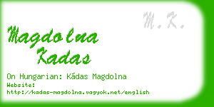 magdolna kadas business card